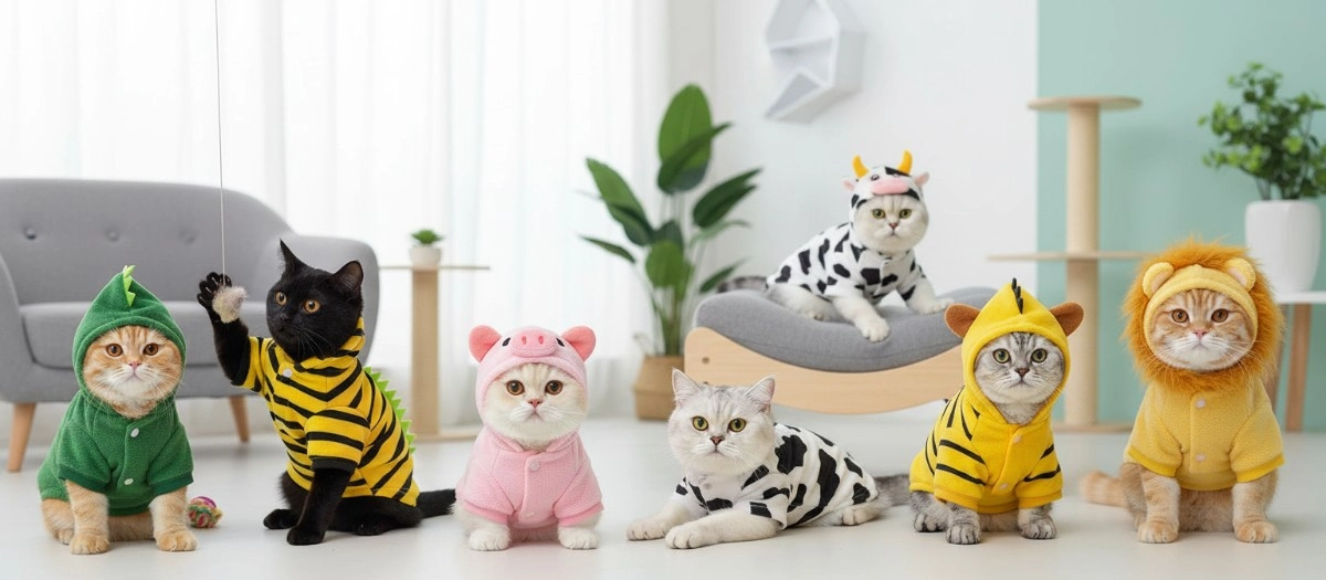 Adorable Fleece Pet Jumpsuits & Hoodies for Cozy Pups & Kitties